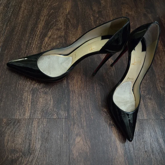 Christian Louboutin Black Patent Heels - Picture 1 of 5